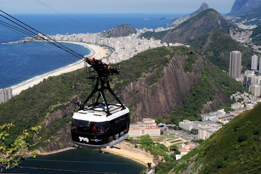 Experience breathtaking views of Rio de Janeiro from the iconic Sugarloaf Mountain cable car.